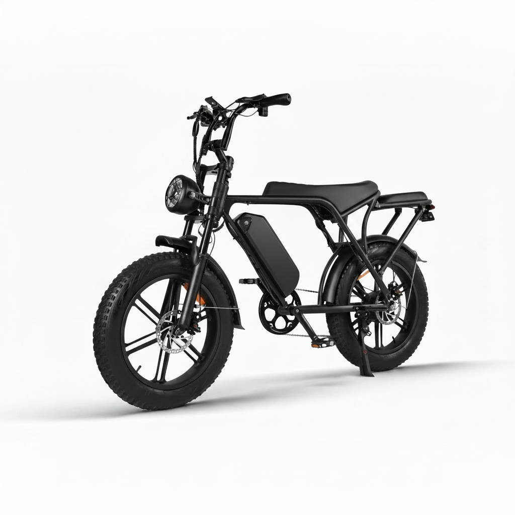 V8 Ebike for Adults, Moped Style 750W Motor 20" Fat Tire Electric Bike, UL2849 Certified, 48V 15Ah Battery, Dual Disc Brakes Mountain Bicycle