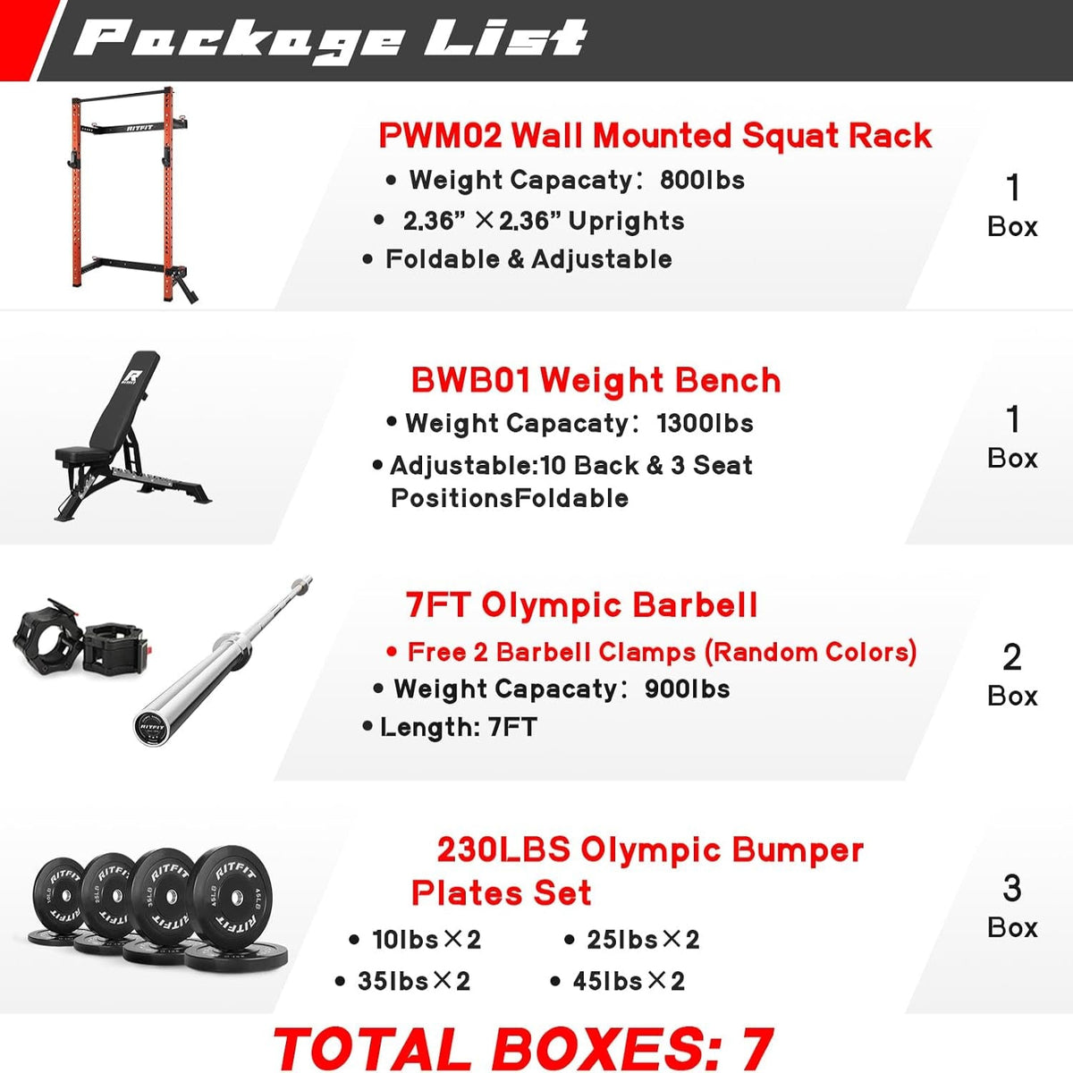 2.36'' X 2.36'' Folding Squat Rack for Home Gym, Wall Mounted Squat Rack with Attachments - Space Saving Squat Power Rack