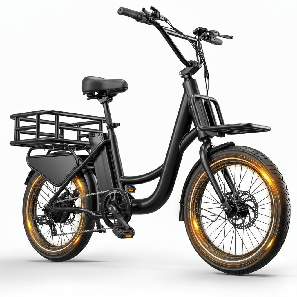 Electric Bike for Adults - 1000W Peak Motor Ebike with 48V15Ah Removable Battery, 20" X 3.0 Fat Tire Step-Thru 7-Speed Commuter Electric Bicycle, up to 24 MPH, 70 Miles Range, UL 2849 Certified.