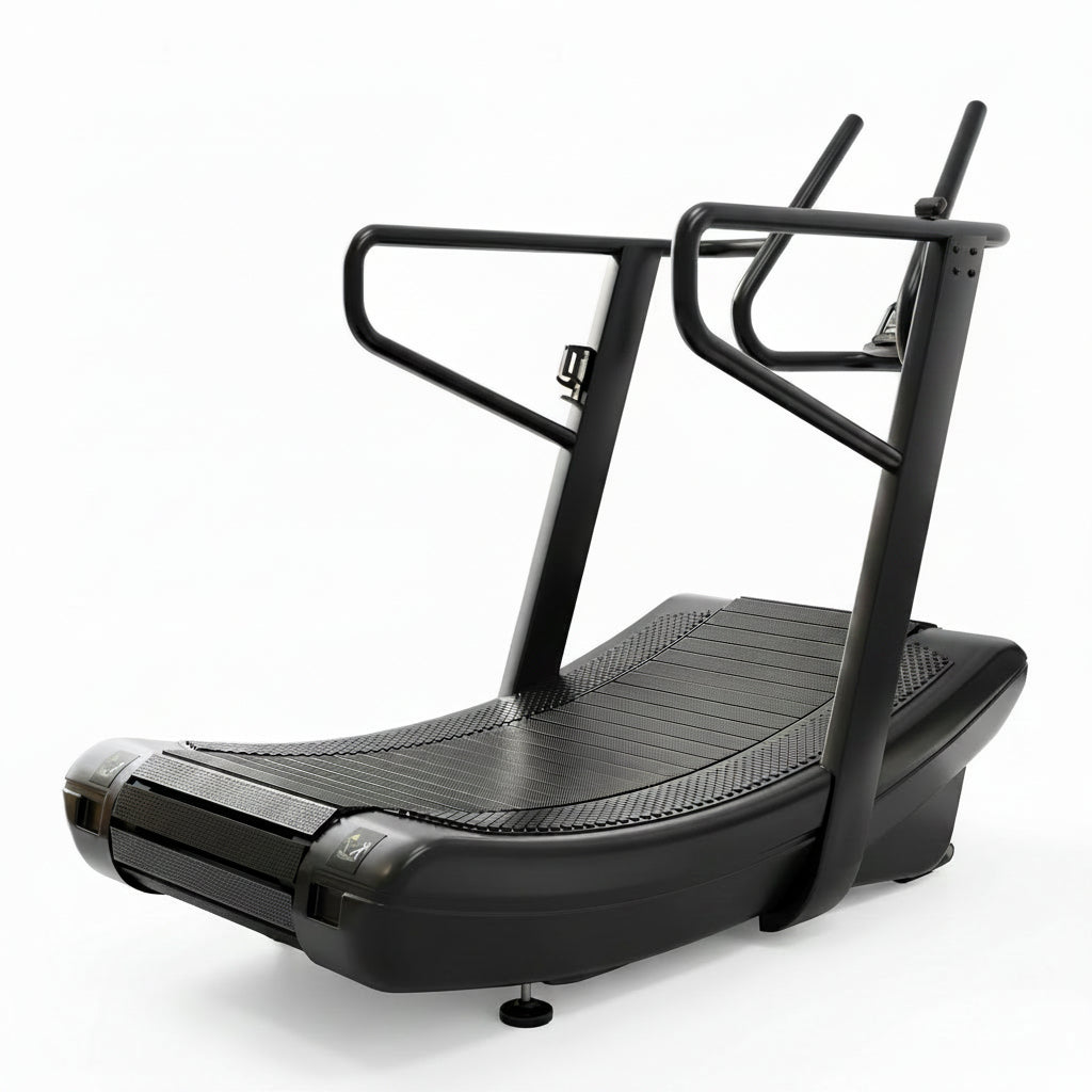 Sturdy Curved Manual Treadmill, Non Electric Motorized Treadmill