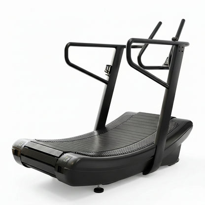 Sturdy Curved Manual Treadmill, Non Electric Motorized Treadmill