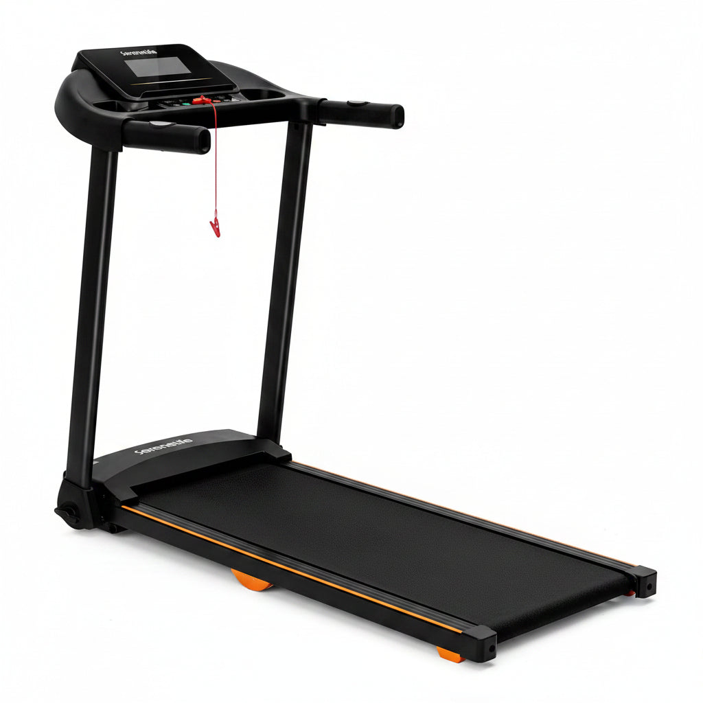 Treadmill with Incline & Handle Bars | Compact Portable Walking Pad & Treadmill for Home/Apartment | Wide Running Belt 40" X 16" | Includes Workout Trainer Program with Bluetooth App