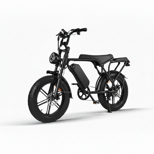 V8 Ebike for Adults, Moped Style 750W Motor 20" Fat Tire Electric Bike, UL2849 Certified, 48V 15Ah Battery, Dual Disc Brakes Mountain Bicycle